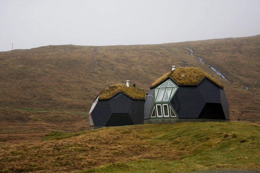 Domes-on-the-Faroe-Islands,-Denmark