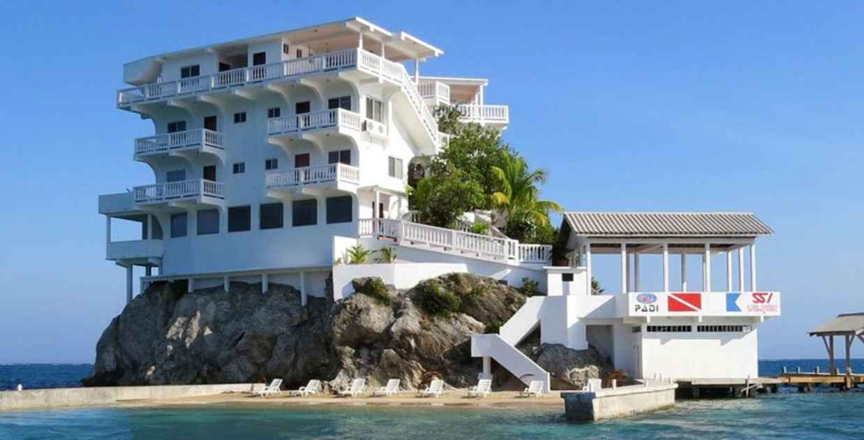 resort built on a rock