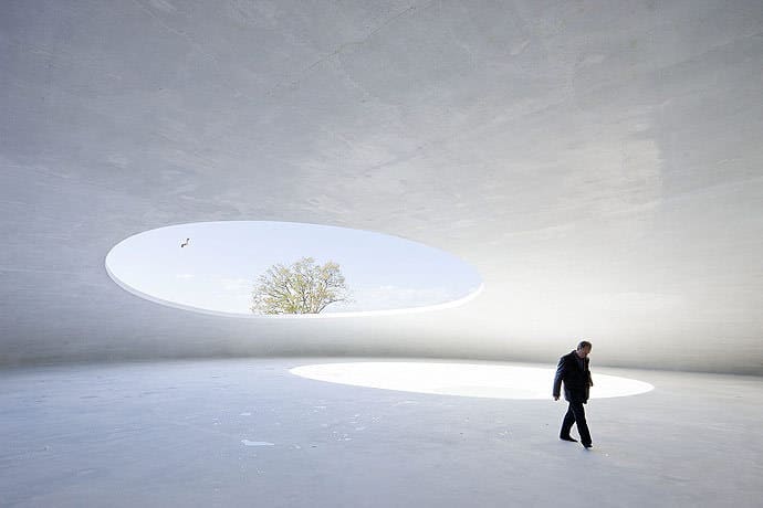 Teshima Art Museum by Ryue Nishizawa, Photo by Iwan Baan