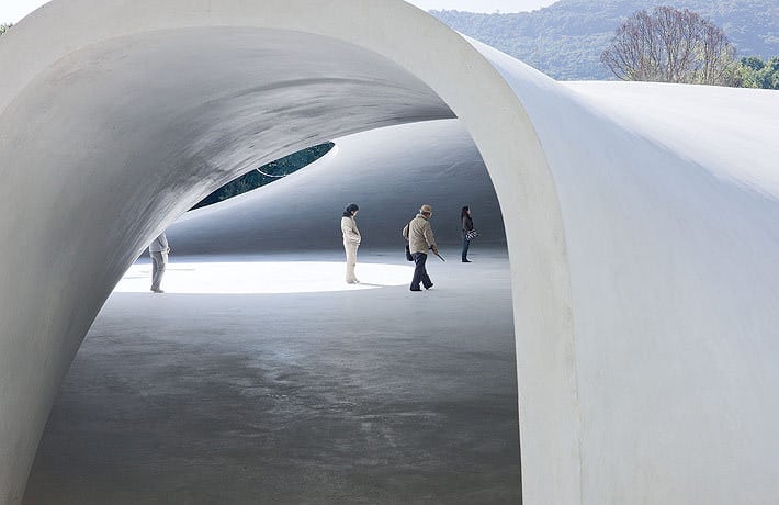 Teshima Art Museum by Ryue Nishizawa, Photo by Iwan Baan