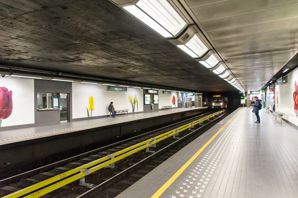 Sainte Catherine Metro Station in Brussels Belgium