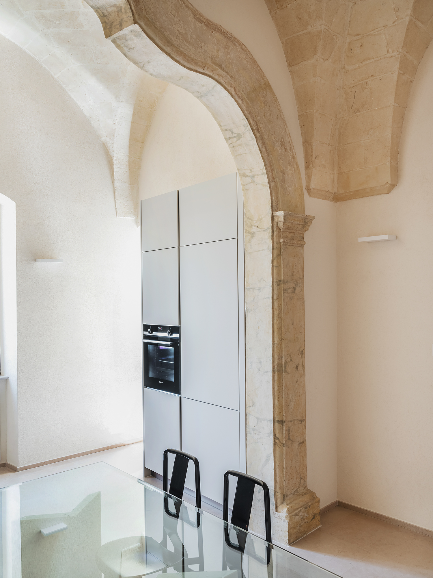 Contemporary kitchen in historical building